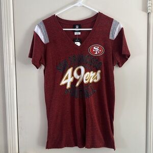 San Francisco Forty Niners Women’s V-Neck Short Sleeved T-shirt NWT